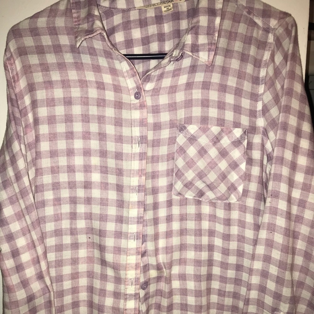 Plaid button down shirt